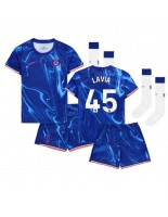 Chelsea Romeo Lavia #45 Domácí dres pro děti 2024-25 Krátký Rukáv (+ trenýrky)